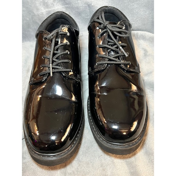 Rothco Uniform Oxford Shoes Black Patent Work Sole Men\'s Size 12.5R Glossy main image 6